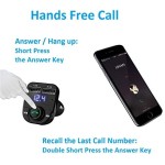 Handsfree Call Car Charger,Wireless Bluetooth FM Transmitter Radio Receiver,Mp3 Music Stereo Adapter,Dual USB Port Charger Compatible for All Smartphones,Samsung Galaxy,LG,HTC,etc.